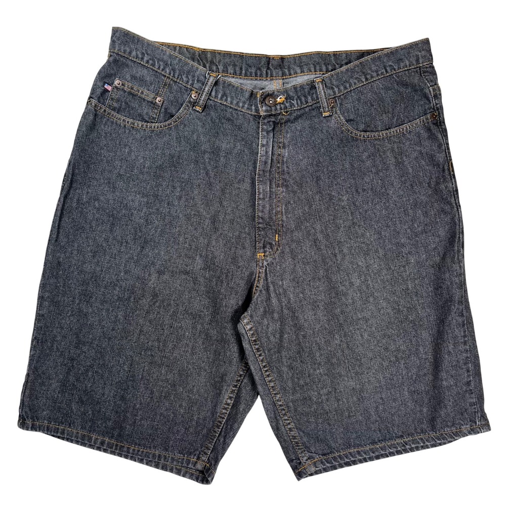 Polo Jeans Co Banner Shorts Men 38 Black Denim Ralph Lauren RL Vintage Y2K Jorts